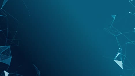 animación de redes azules flotantes de puntos conectados sobre un fondo azul medio