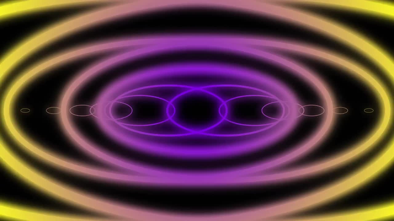 animación de un enorme texto de venta y formas en fondo negro