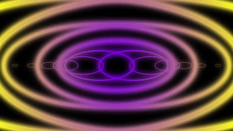 animación de un enorme texto de venta y formas en fondo negro