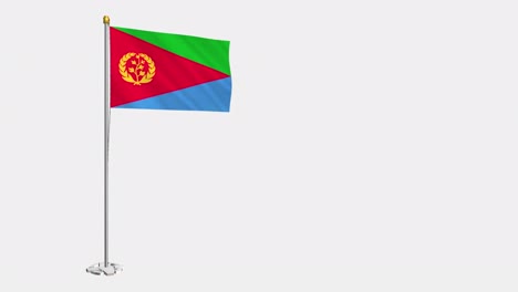 loop video of eritrea flag  fluttering in the wind, slow motion video of 4k , with alpha channel