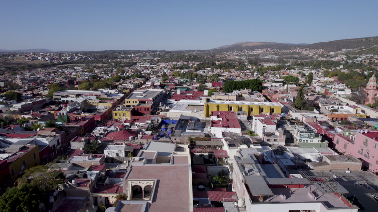 San Miguel De Allende Town Aerial Drone View