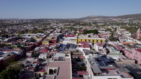 san miguel de allende town aerial drone view