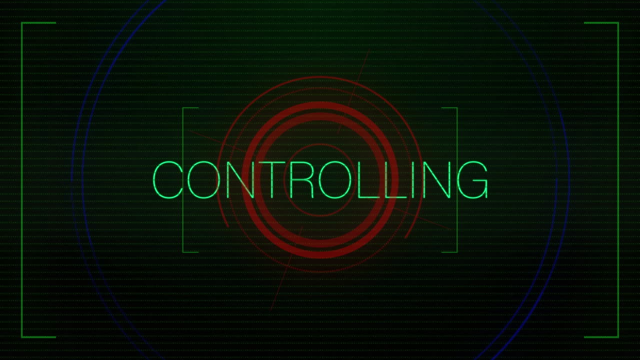 animación del texto de control sobre el escaneo de alcance