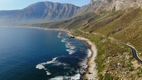 Stock-drone-mountains,-sea,-roads,-mountain-pass,-dolly-movement,-nature---travel-29