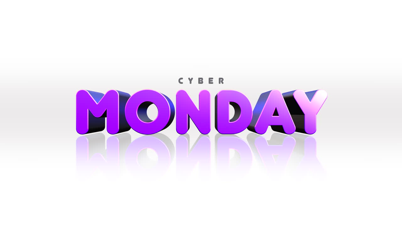 sombras caprichosas: texto de dibujos animados de cyber monday en gradiente
