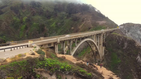 Aerial-footage-of-Big-Sur-and-Rocky-Creek-Bridge-in-California