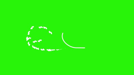 short line and shapes animation effects elements on green screen chroma key