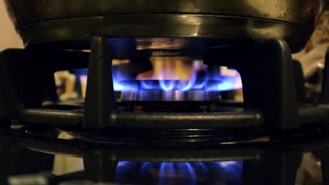 gas burner on the stove