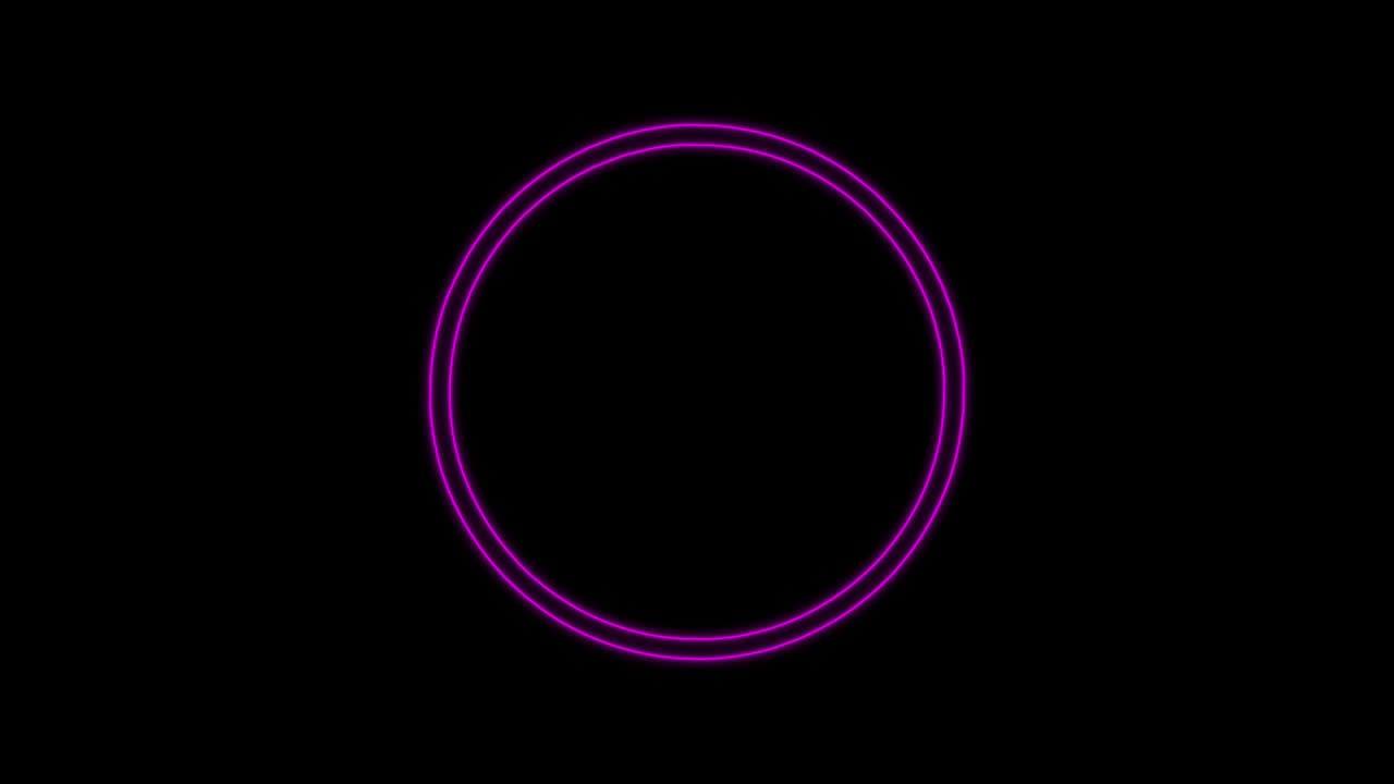 círculo patrón sin costuras espectro bucle de animación líneas de neón brillantes fondo abstracto con un círculo de neón.