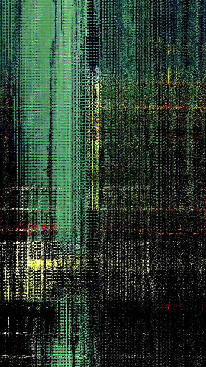 Abstract Digital Glitch Noise and Static Background