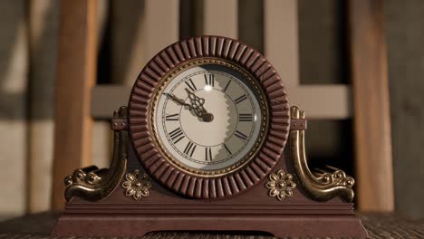 3d animation showing a close up of an old fashioned clock