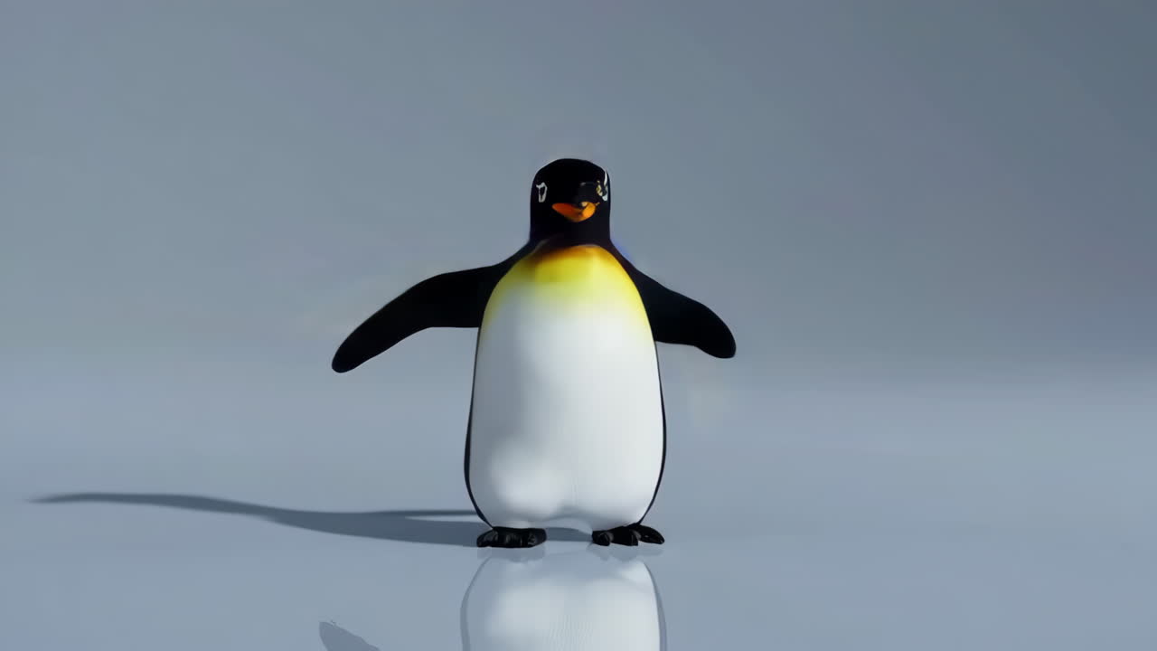 Ilustración de pingüino 3d