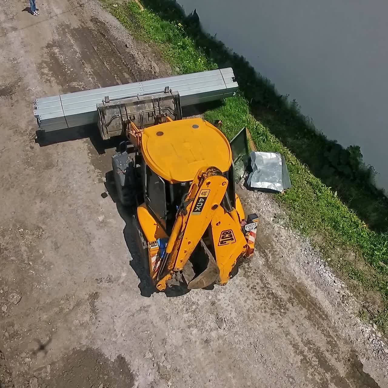 Construction machinery at work