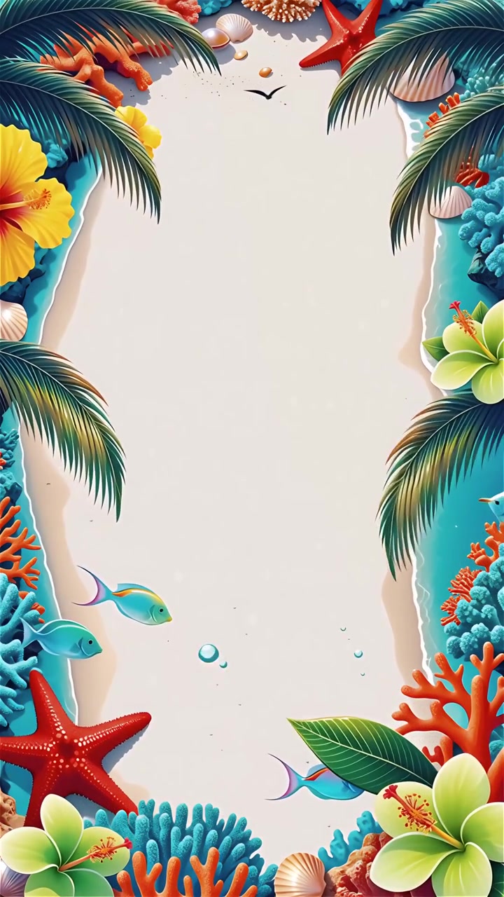 Tropical Summer Background Animation 4K