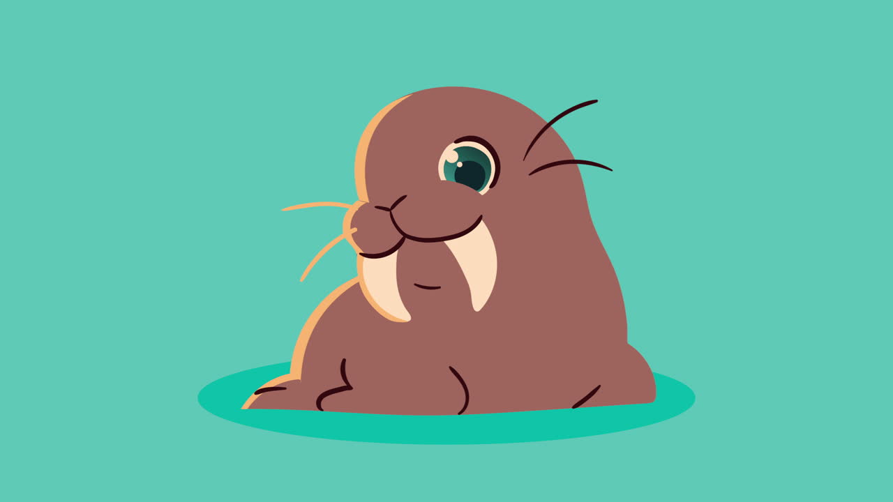 cute seal animal character animation