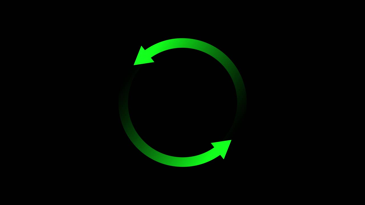 Green Rotating Arrows