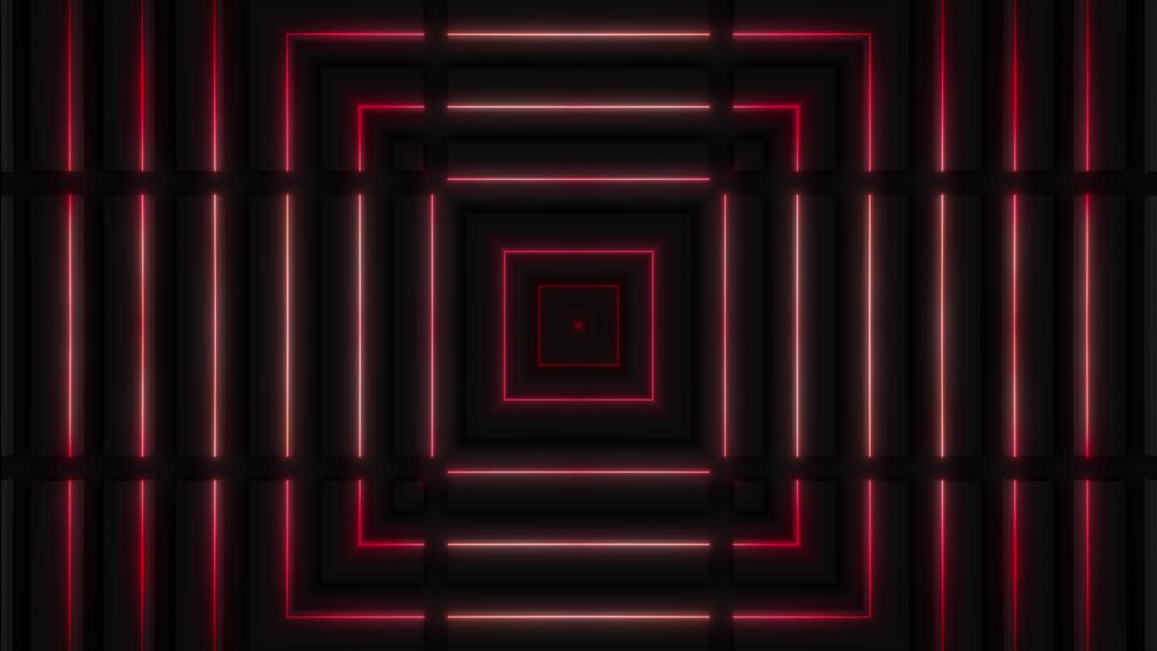 túnel geométrico de neón abstracto