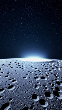 la superficie de la luna alienígena