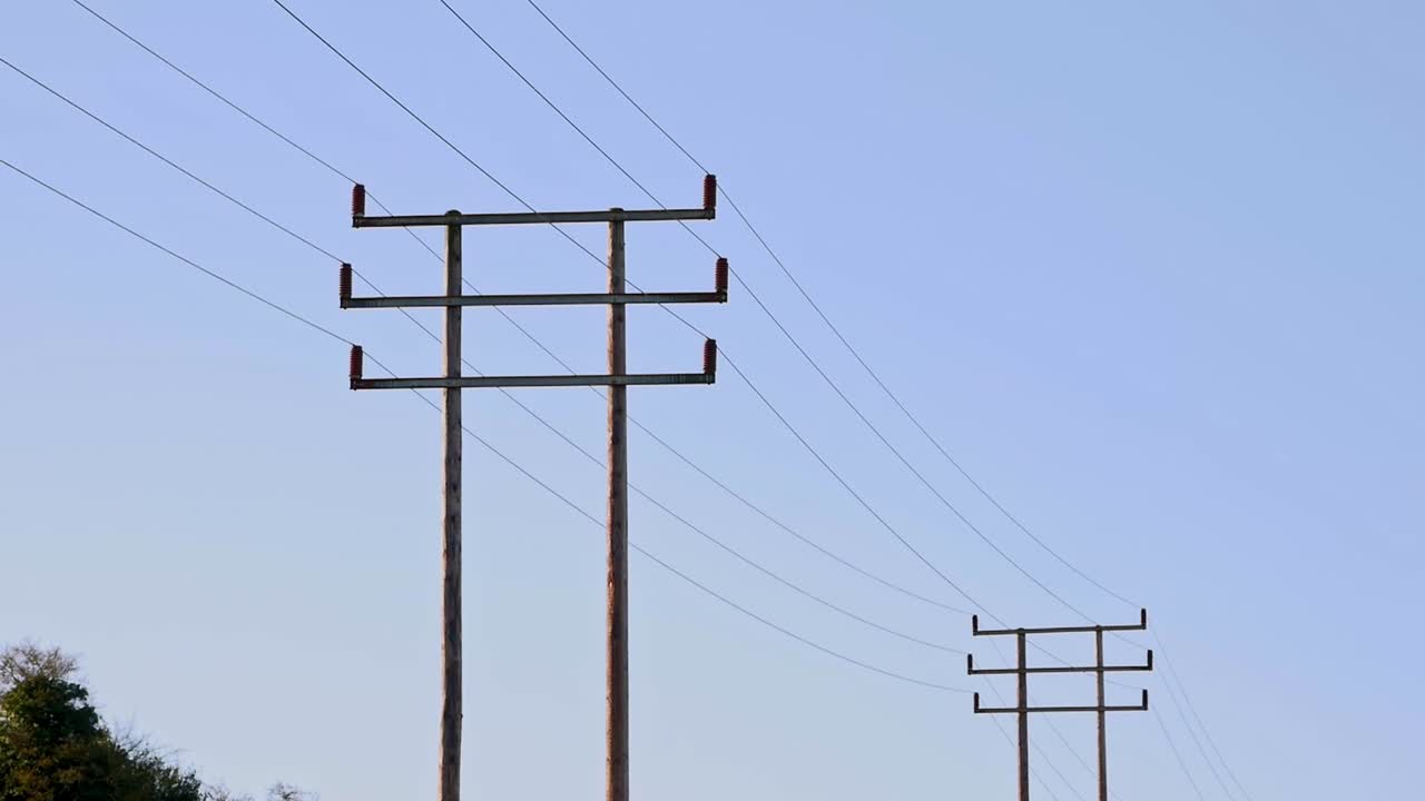 Wires from a phone mast