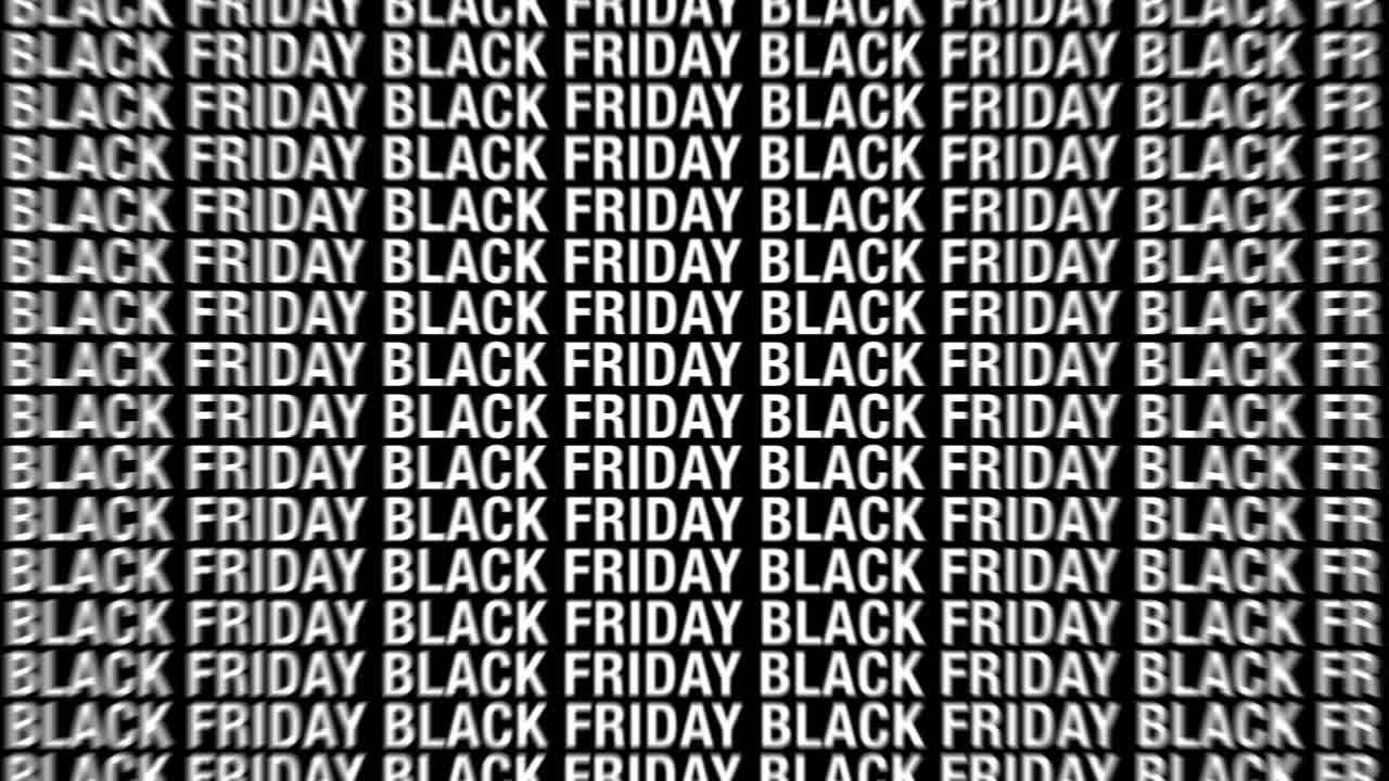 черная пятница анимированная текстовая графика 4k