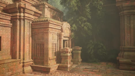 ancient temple ruins in the jungle