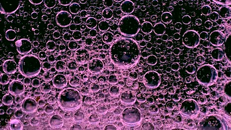 movement of bubbles in liquid.