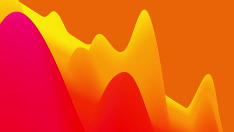 4k bucle sin costuras, fluido abstracto gradientes rojo amarillo, superficie ondulada de brillo interior. hermosos gradientes de color cálido como fondo líquido abstracto, animación suave. 3d en estilo moderno plano agradable 99