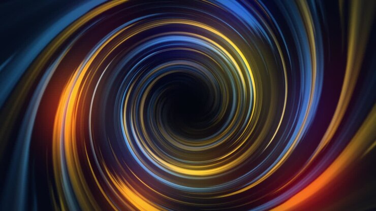 Circle twirl abstract multicolor on background