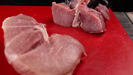 preparing raw pork loin
