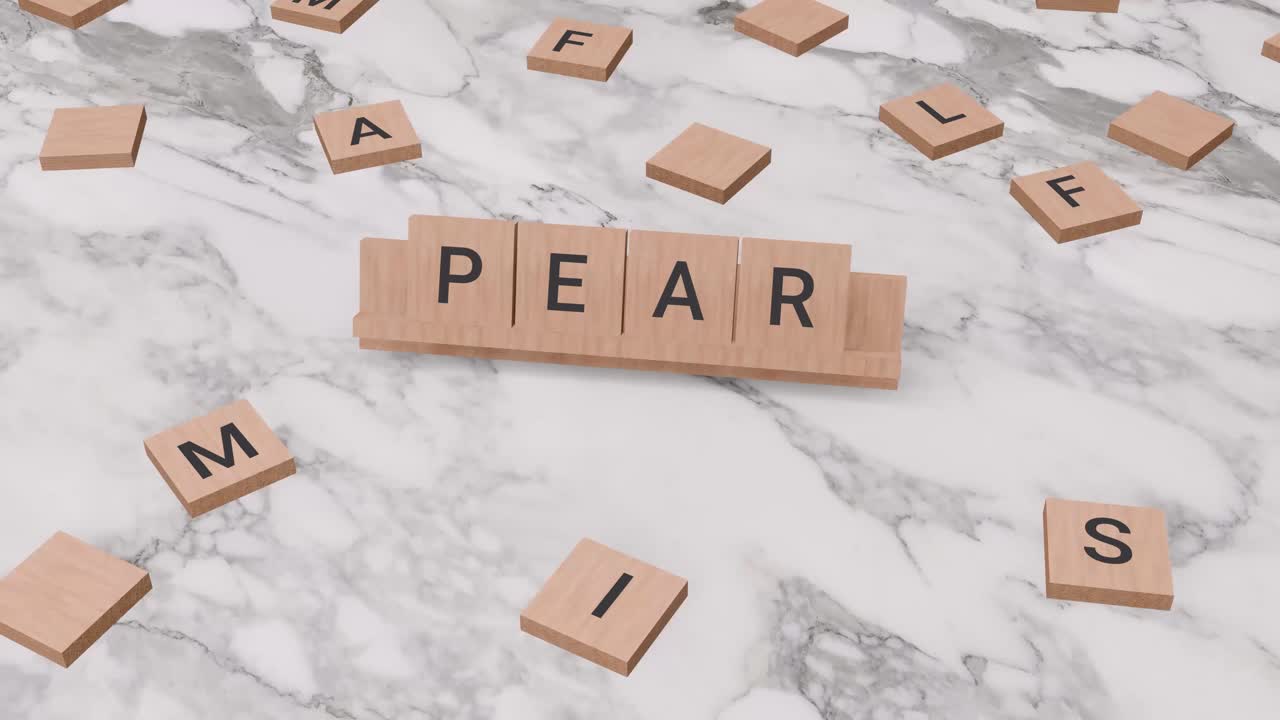 Pear word on scrabble