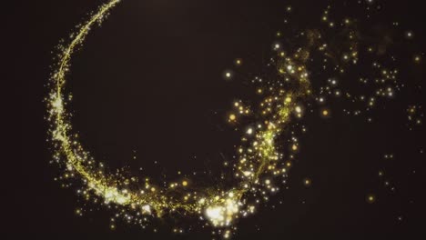 animación de un rastro de luz sobre un fondo negro