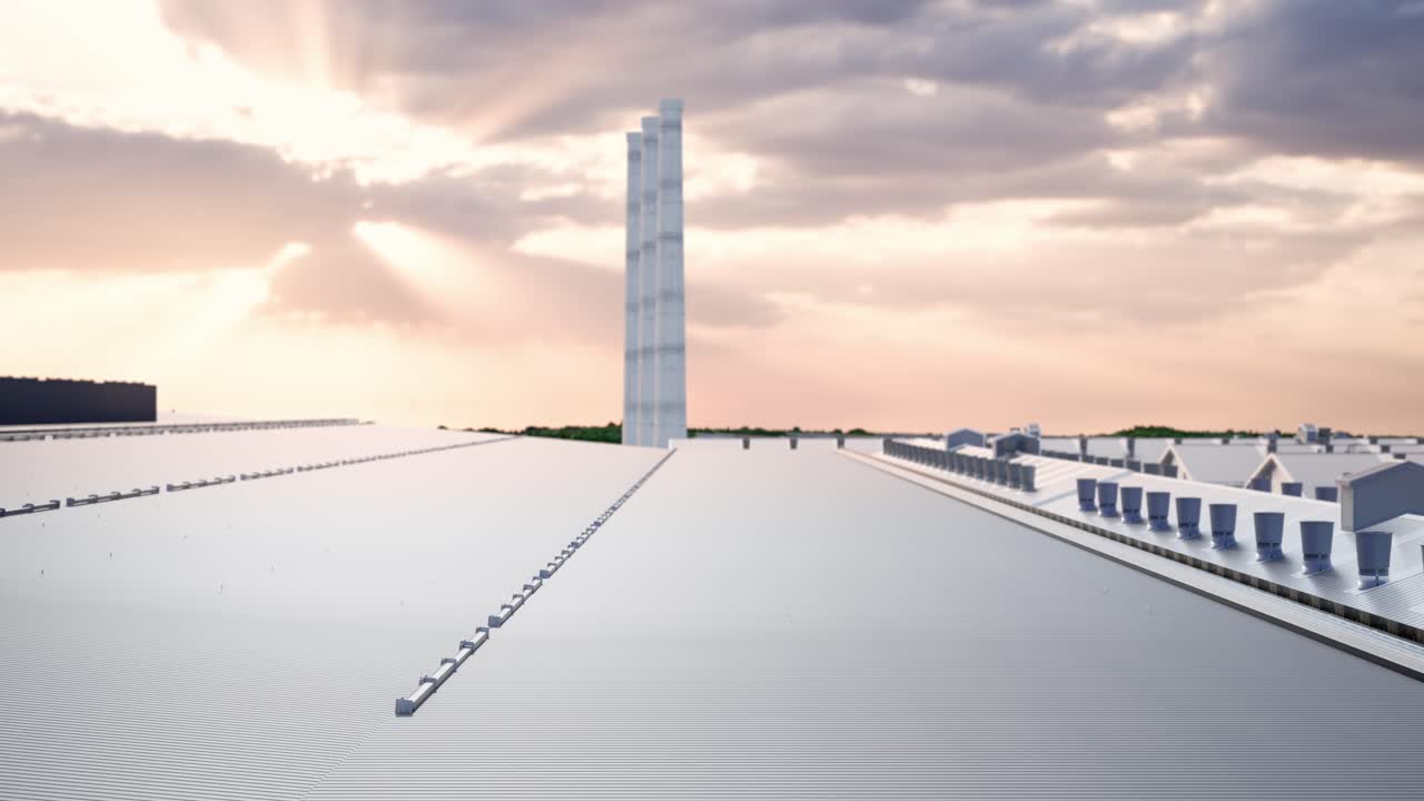Installazione di pannelli solari sul tetto di un edificio commerciale o industriale