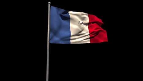 France-national-flag-waving-on-flagpole