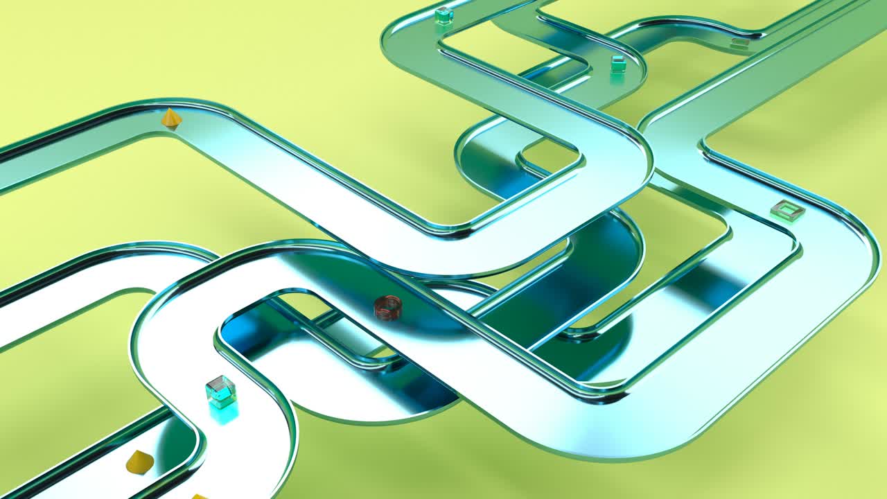 Modern packaging interior Delivery Goods distribution warehouse Product logistics center Automated machine parcel industrial motion graphic loop seamless 4k