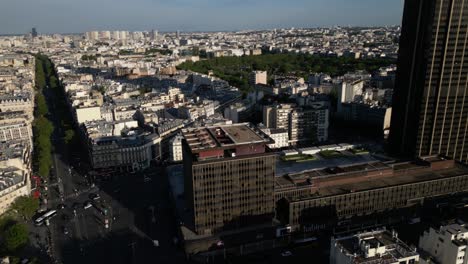 Montparnasse-Tower-and-cityscape,-Paris-in-France