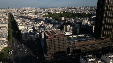 torre de montparnasse y paisaje urbano, parís en francia