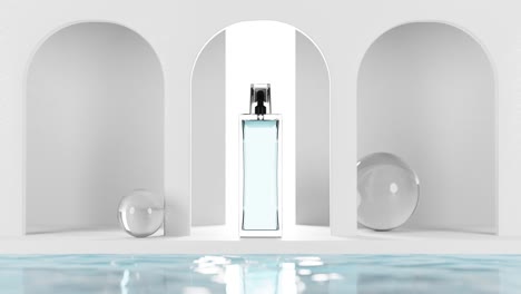 new product on white elegant pedestal. 3d render