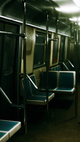 empty subway car interior