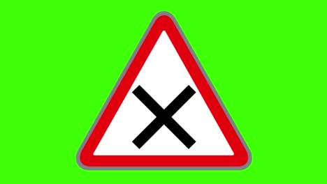 pantalla verde, icono de señales de tráfico, peligro desconocido