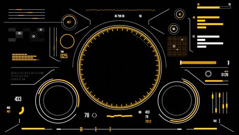 futuristic user interface with hud and infographic elements.