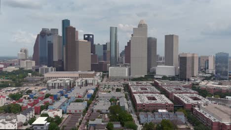 This-video-is-about-an-establishing-shot-of-downtown-Houston-and-surrounding-area