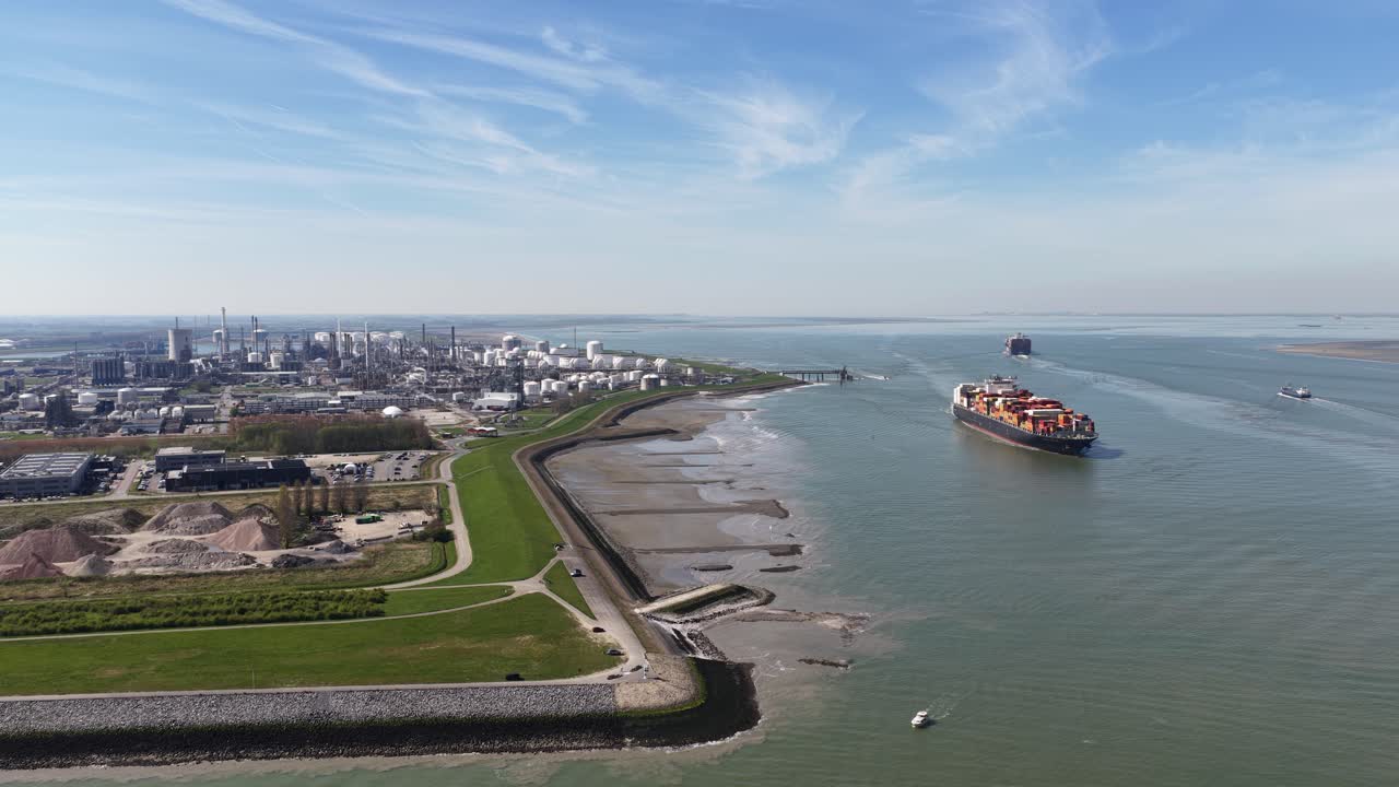 chimico, industria, industriale, impianto, fabbrica, produzione, porto, container, nave, carico, terminal, logistica, marittimo, porto marittimo, porto, imbarcazione, spedizione, trasporto, infrastruttura, Terneuzen, Zelanda