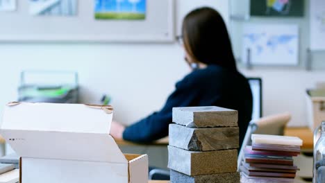 Stone-slab-arranged-on-table