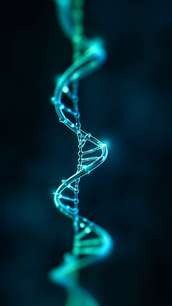 Abstract Glowing DNA Helix