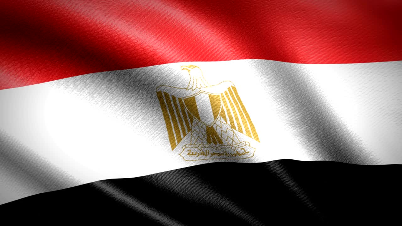Egypt Flag. Seamless Looping Animation. 4K High Definition Video