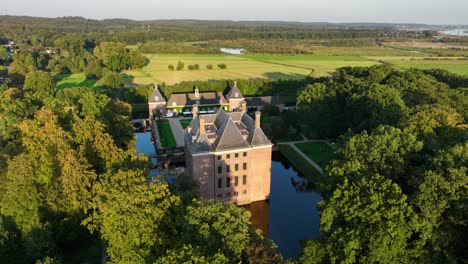 aerial view of a historic castle in the netherlands
