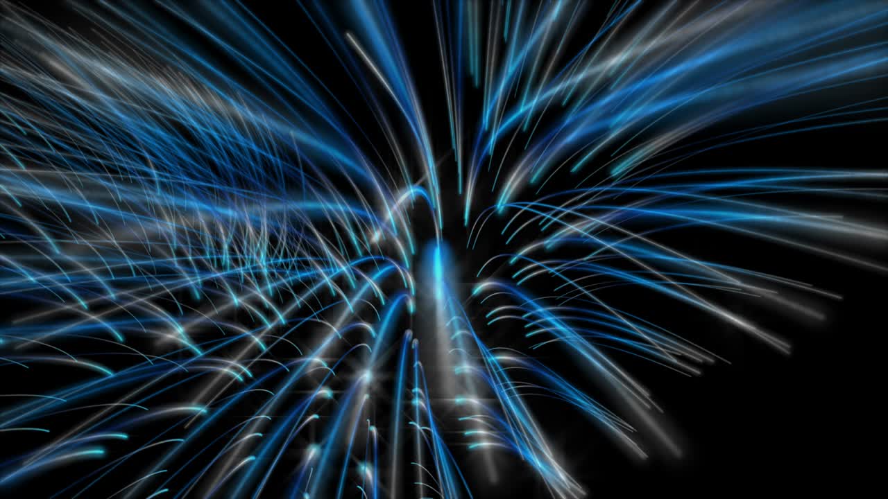 animación futurista con objetos de rayas brillantes en cámara lenta, 4096x2304 bucle 4k