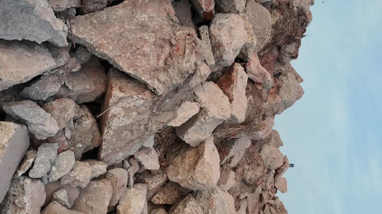 Pile of Concrete Rubble and Debris