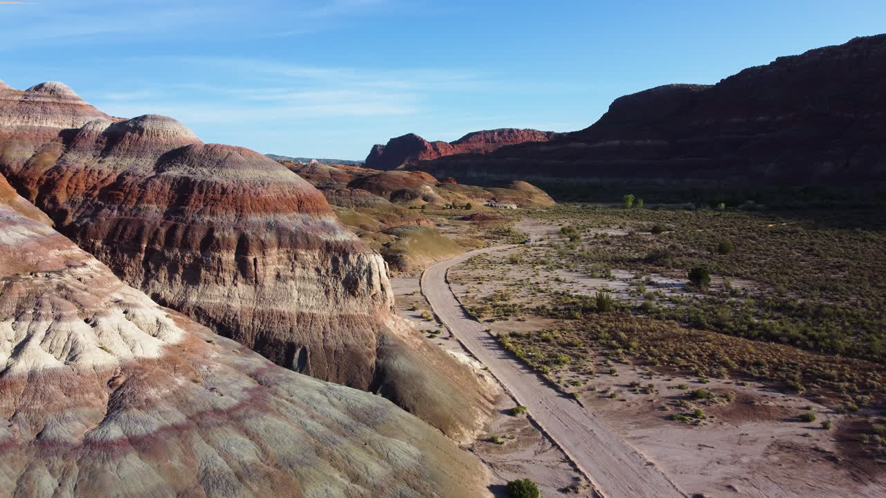 paria canyon utah에 있는 초현실적인 바위 풍경의 슬로우 모션