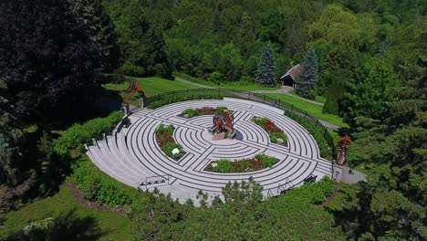 beautiful botanical gardens at cullen central park in the town of whitby, canada